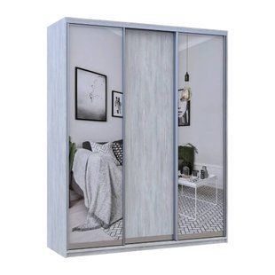 Шкаф купе Doros Сити Лайт Сосна Натти 1 ДСП / 2 зеркала 225х60х225 (DRS-011972)