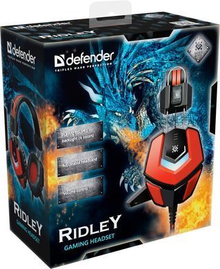 Наушники Defender Ridley Black + Red (64542)