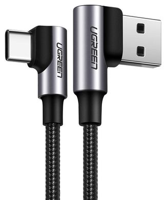 Кабель Ugreen US176 USB - Type-C Both Angled 3A Data Cable 1м (Black)