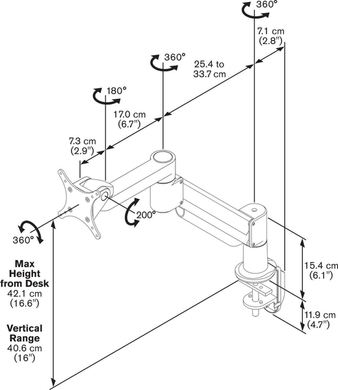 Крiплення настiнне Vogeles PFD 8522 Monitor Mount Static Сріблястий