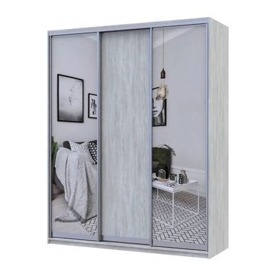 Шкаф купе Doros Сити Лайт Сосна Натти 1 ДСП / 2 зеркала 225х60х225 (DRS-011972)