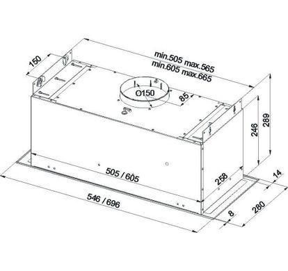 Витяжка Best chef OSKI55J4KW.S3.MC.KSB_BST Smart box 1000 black 55