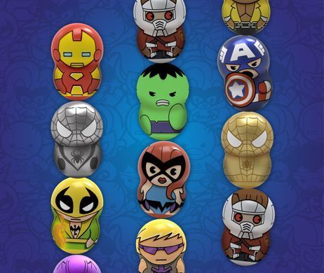 Ігровий набір Marvel Wooblies Арена з 4 магнітними фігурками та 2 лончерами