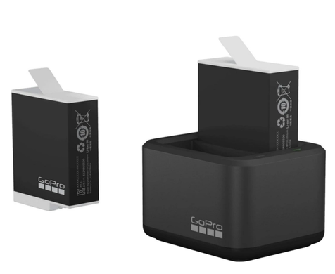 Двойное зарядное устройство для GoPro Dual Battery Charger + Аккумулятор Enduro для Hero 11, 10, 9 2 шт (ADDBD-211-EU)