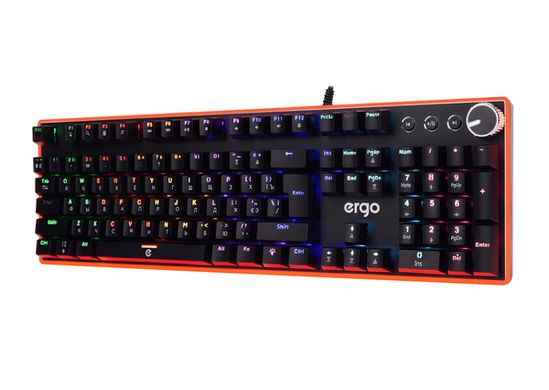 Клавіатура Ergo KB-955, RGB, Blue Switch, чорна