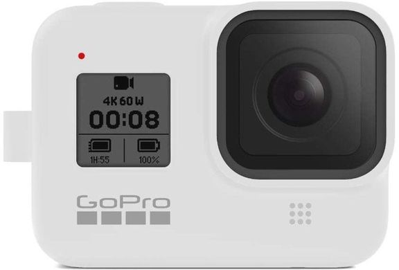 Силиконовый чехол с ремешком GoPro HERO8 Sleeve+Lanyard (AJSST-002) White