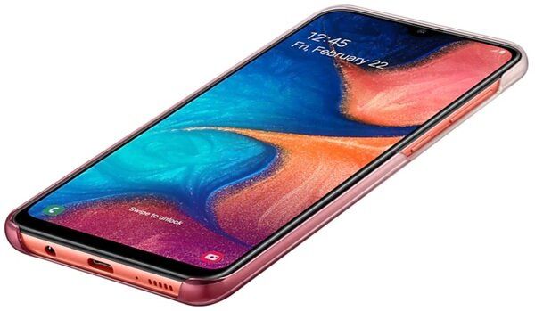 Чехол Samsung A20/EF-AA205CPEGRU - Gradation Cover Pink