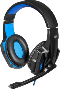 Гарнитура Defender Warhead G-390 LED Black+Blue (64039)