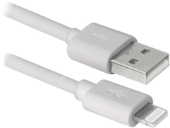 Кабель Defender ACH01-03BH USB (AM) – Lightning 1м White (87479)