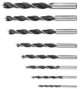 Набір сверл Top Tools по дереву 3-10 мм, набір 8 шт (60Н808)