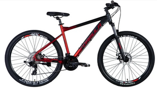 Велосипед AL 27.5" Formula F-1 DD рама-19" чорно-червоний (матовий) 2024 Shimano