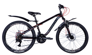 Велосипед 24" Discovery FLINT рама-13" сірий з крилом Pl 2024