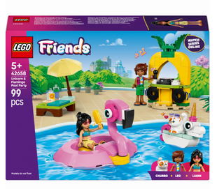 Конструктор LEGO Friends Вечеринка единорога и фламинго у бассейна