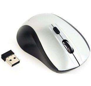 Миша бездротова Gembird MUSW-4B-02-BS Wireless Black/Silver