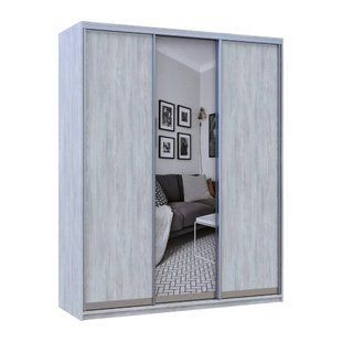 Шкаф купе Doros Сити Лайт Сосна Натти 2 ДСП / 1 зеркало 225х60х225 (DRS-011973)