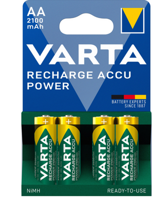 Аккумулятор универсальный Varta Rechargeable Accu AA 2100 мАч BLI 4 Ni-MH