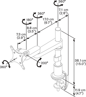 Крiплення настiнне Vogeles PFD 8523 Monitor Mount Static Сріблястий
