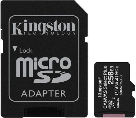 карта памяти Kingston microSDXC 256Gb Canvas Select+ A1 (R100/W85) +ad
