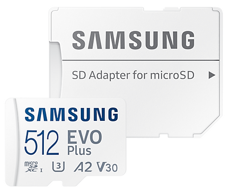 Карта пам'яті Samsung microSDXC 512GB EVO PLUS A2 V30 (MB-MC512KA/RU)