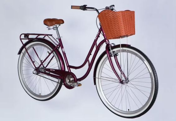 Велосипед ST 28" Dorozhnik RETRO PH рама-19" малиновий 2026