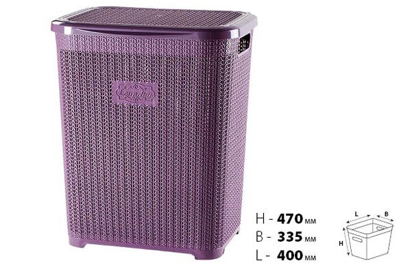 Корзина для білизни Violet House 1007 Виолетта PLUM з/к 45 л (1007 Виолетта PLUM с/к 45 л)
