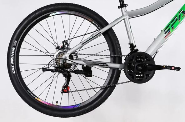 Велосипед AL 27.5" SPACE LYRA DD FR рама-15" сріблясто-зелений 2026