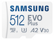 Карта пам'яті Samsung microSDXC 512GB EVO PLUS A2 V30 (MB-MC512KA/RU) фото 1