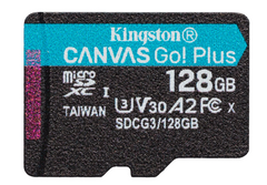 Карта памяти Kingston microSDXC 128GB C10 UHS-I U3 A2 Canvas Go Plus (SDCG3/128GBSP)