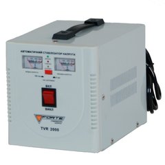 Стабілізатор напруги FORTE TVR-2000VA, релейного типу, потужність 2000 ВА, точність 8%, вага 5,33 кг