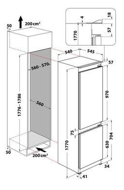 Холодильник встроенный WHIRLPOOL WHC18 T311