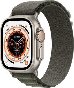 Смарт годинник Apple Watch Ultra GPS + Cellular, 49mm Titanium Case/Green Alpine Loop - M