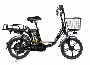 Велосипед з електроприводом 18" AL SPACE eELDORADO DD FR рама-15" 48B 15А*г 500Вт чорно-жовтий 2025