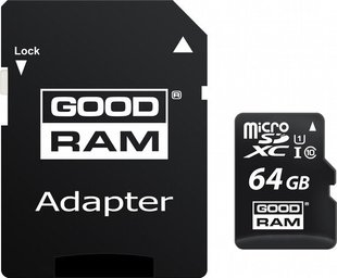 Карта памяти Goodram microSDXC 64GB Class 10 UHS I + ad