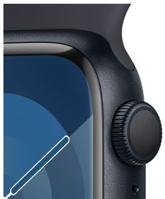 Смарт годинник Apple Watch S9 45mm Midnight Alum Case with Midnight Sp/b - M/L