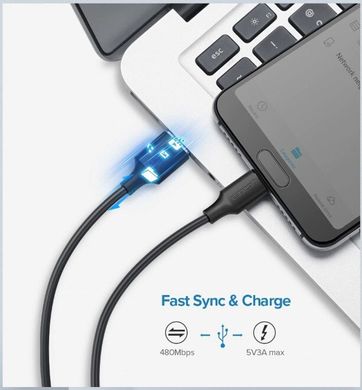 кабель Ugreen US287 USB - Type-C Cable 1м (чорний)