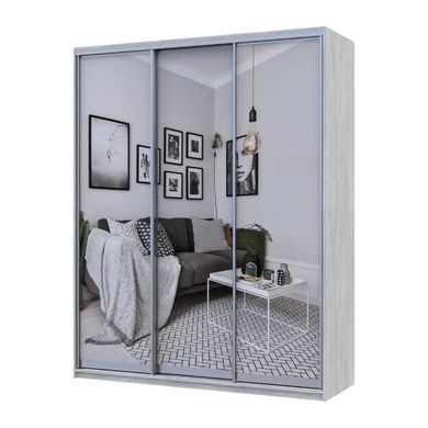 Шкаф купе Doros Сити Лайт Сосна Натти 3 Зеркала 225х60х225 (DRS-011974)
