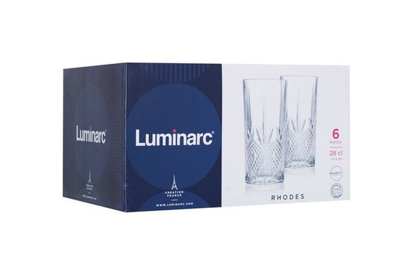 Склянка Luminarc RHODES /НАБІР/ 6X280 мл висок. (N9065)