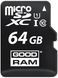 Карта памяти Goodram microSDXC 64GB Class 10 UHS I + ad фото 3