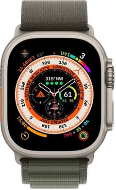 Смарт часы Apple Watch Ultra GPS + Cellular, 49mm Titanium Case/Green Alpine Loop - L