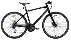 Велосипед алюминий 28" Leon HD 80 DD рама-21" серый с черным (матовый) 2024