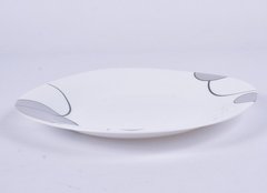 Тарелка обеденная Серые пузыри Square, Vittora 240 мм