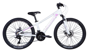 Велосипед 24" Discovery QUBE AM DD білий рожевий 2024