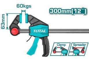 Струбцина TOTAL THT1340602 быстрозажимная, 63х300мм, 60кг