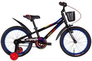 Велосипед 18" Formula STORMER 2022 (черный с красным и желтым)
