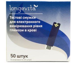 Тест-смужка для глюкометра Longevita (Лонгевита) 50 шт