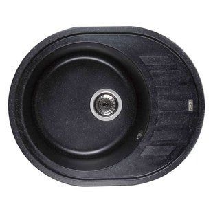 Мойка кухонная Ventolux Monica (BLACK MATT QUARTZ) 620x500x220