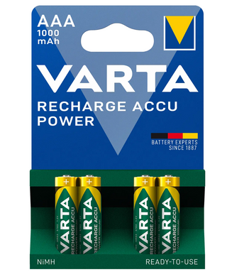 Акумулятор VARTA ACCU AAA 800mAh BLI 4 (READY 2 USE)