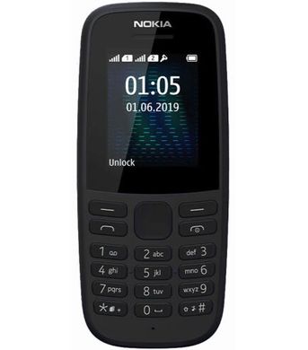 Мобільний телефон Nokia 105 TA-1203 SS Black NOCHGR (Чорний )