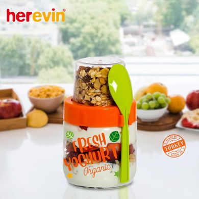Банка Herevin Fruit-Yoghurt з ложкою і Контейнером 0.425 л (131615-000)