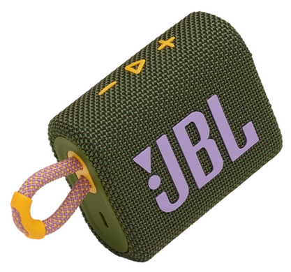 Портативна акустика JBL GO 3 Eco Зелений (JBLgO3ECOGRN)